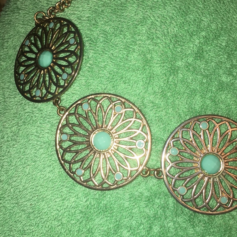 Blue statement necklace